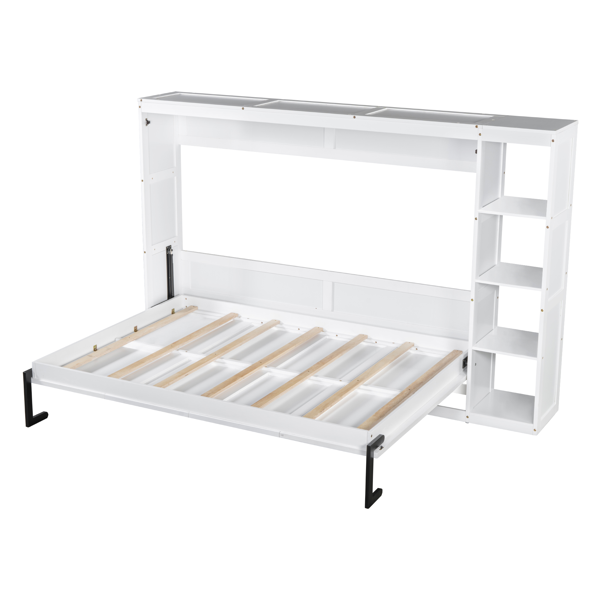 Full Size Murphy Bed with Bookshelf 17 Full Size Murphy Bed with Bookshelf