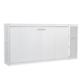 Twin Size Murphy Bed with Bookshelf