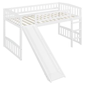 Twin Size Loft Bed With Slide And Ladder