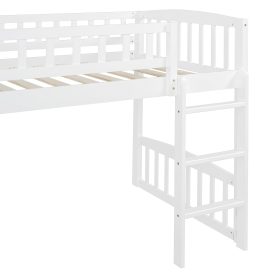Twin Size Loft Bed With Slide And Ladder