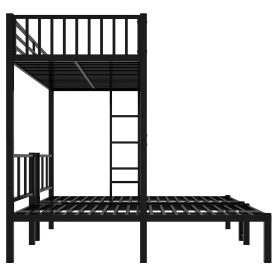 Metal Twin Xl Over Twin & Twin Bunk Bed For 3