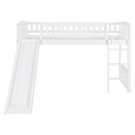 Twin Size Loft Bed With Slide And Ladder