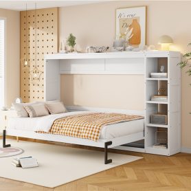 Full Size Murphy Bed with Bookshelf 40 Full Size Murphy Bed with Bookshelf