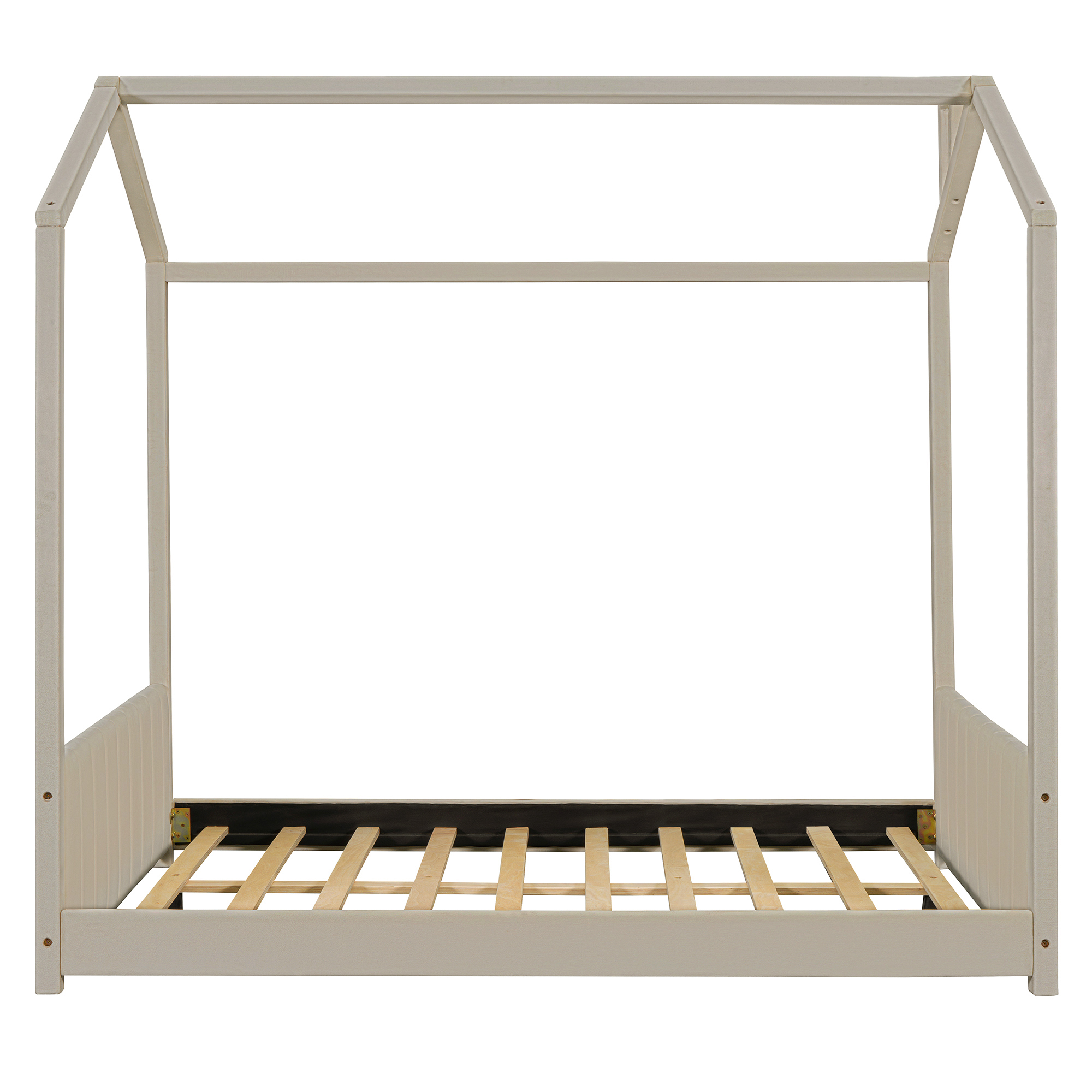 Wood Full Size Velvet House Bed 5 Wood Full Size Velvet House Bed