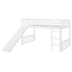 Twin Size Loft Bed With Slide And Ladder