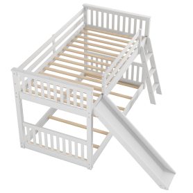 Twin Over Twin Bunk Bed With Convertible Slide And Ladder