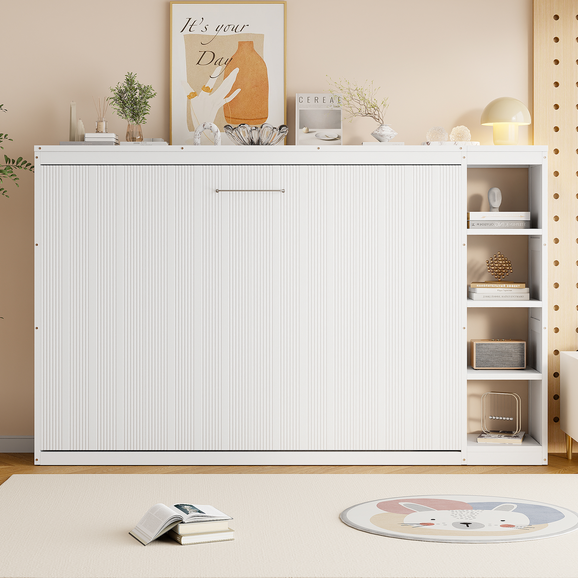 Full Size Murphy Bed with Bookshelf 3 Full Size Murphy Bed with Bookshelf