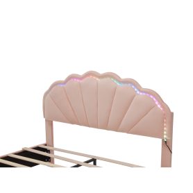 Full Size Upholstered Smart LED Bed Frame