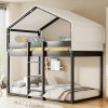 Twin Over Twin Wood Bunk Bed With Tent