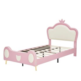 Twin Size Princess Bed with Crown Headboard
