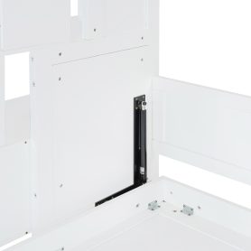 Full Over Full Size Murphy Bed With Hydraulic Lift & Desk Design