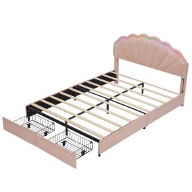 Full Size Upholstered Smart LED Bed Frame