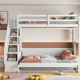 Full Over Full Size Murphy Bed With Hydraulic Lift & Desk Design