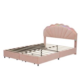 Full Size Upholstered Smart LED Bed Frame