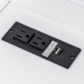 Twin XL Size Murphy Bed with Desk,LED Light and USB Charging Station