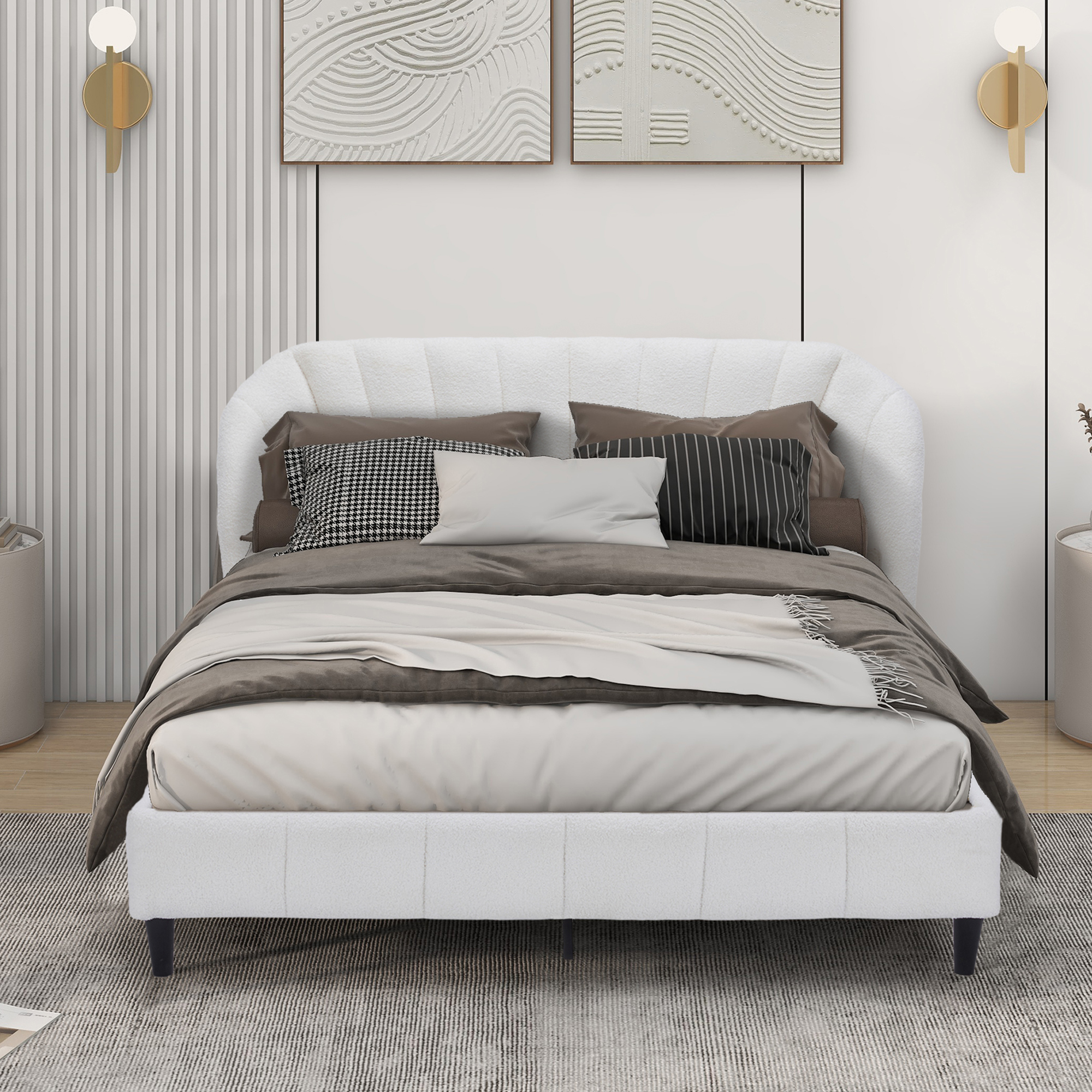 Queen Size Velvet Bed Frame