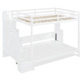 Full Over Full Size Murphy Bed With Hydraulic Lift & Desk Design