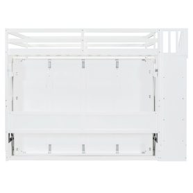 Full Over Full Size Murphy Bed With Hydraulic Lift & Desk Design