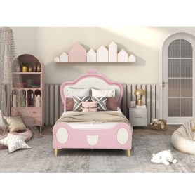 Twin Size Princess Bed with Crown Headboard