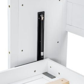 Twin XL Size Murphy Bed with Desk,LED Light and USB Charging Station