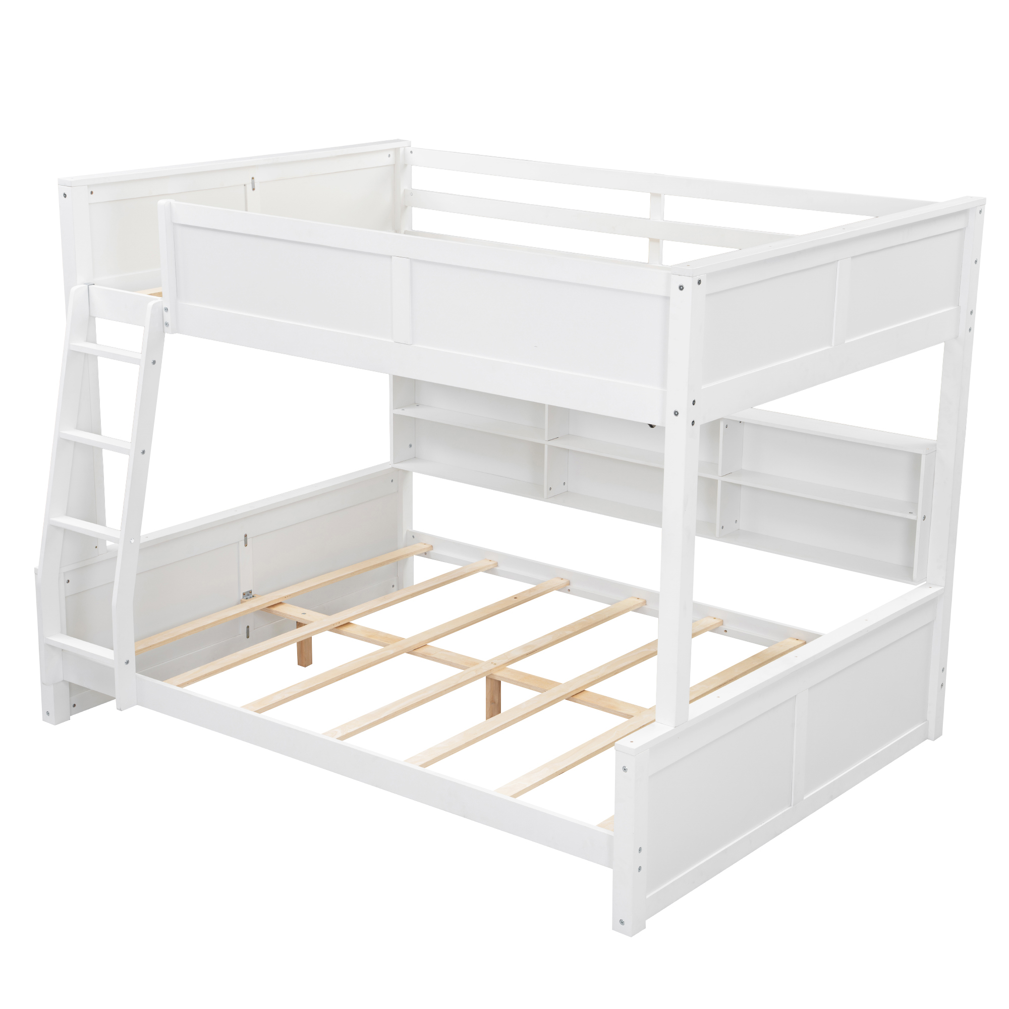 Full XL over Queen Bunk Bed with Storage Cabinets and USB Ports 13 Full XL over Queen Bunk Bed with Storage Cabinets and USB Ports