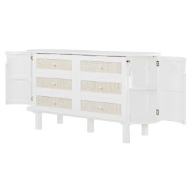 Full Murphy Bed with Hidden Storage & Modern Woven Design