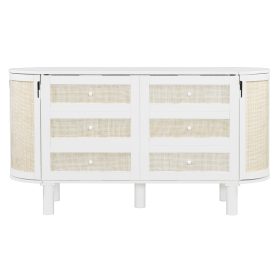 Full Murphy Bed with Hidden Storage & Modern Woven Design