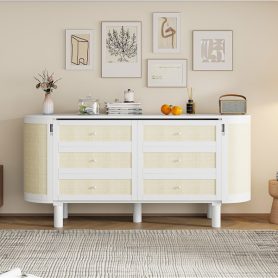 Queen Murphy Bed With Hidden Storage & Modern Woven Design