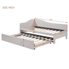 Twin Size Upholstered L-Shaped Daybed with Pop Up Trundle 30 Twin Size Upholstered L-Shaped Daybed with Pop Up Trundle