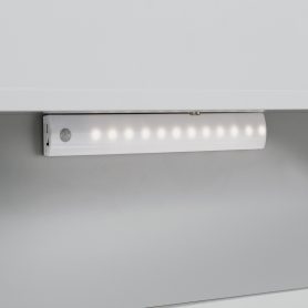 Full Pine Wood Bed with Bookcase Headboard ,LED Motion Sensor Light, Bed Guardrails