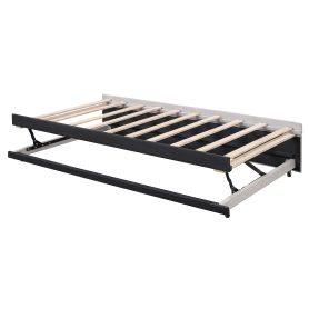 Twin Size Upholstered L-Shaped Daybed with Pop Up Trundle 34 Twin Size Upholstered L-Shaped Daybed with Pop Up Trundle