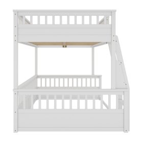 Full Xl Over Queen Bunk Bed With Ladder And Guardrails