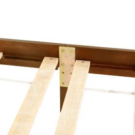 Queen Pine Wooden Bed With Rattan Headboard And Footboard, With Central Enhanced Bed Platform 22 Queen Pine Wooden Bed With Rattan Headboard And Footboard, With Central Enhanced Bed Platform