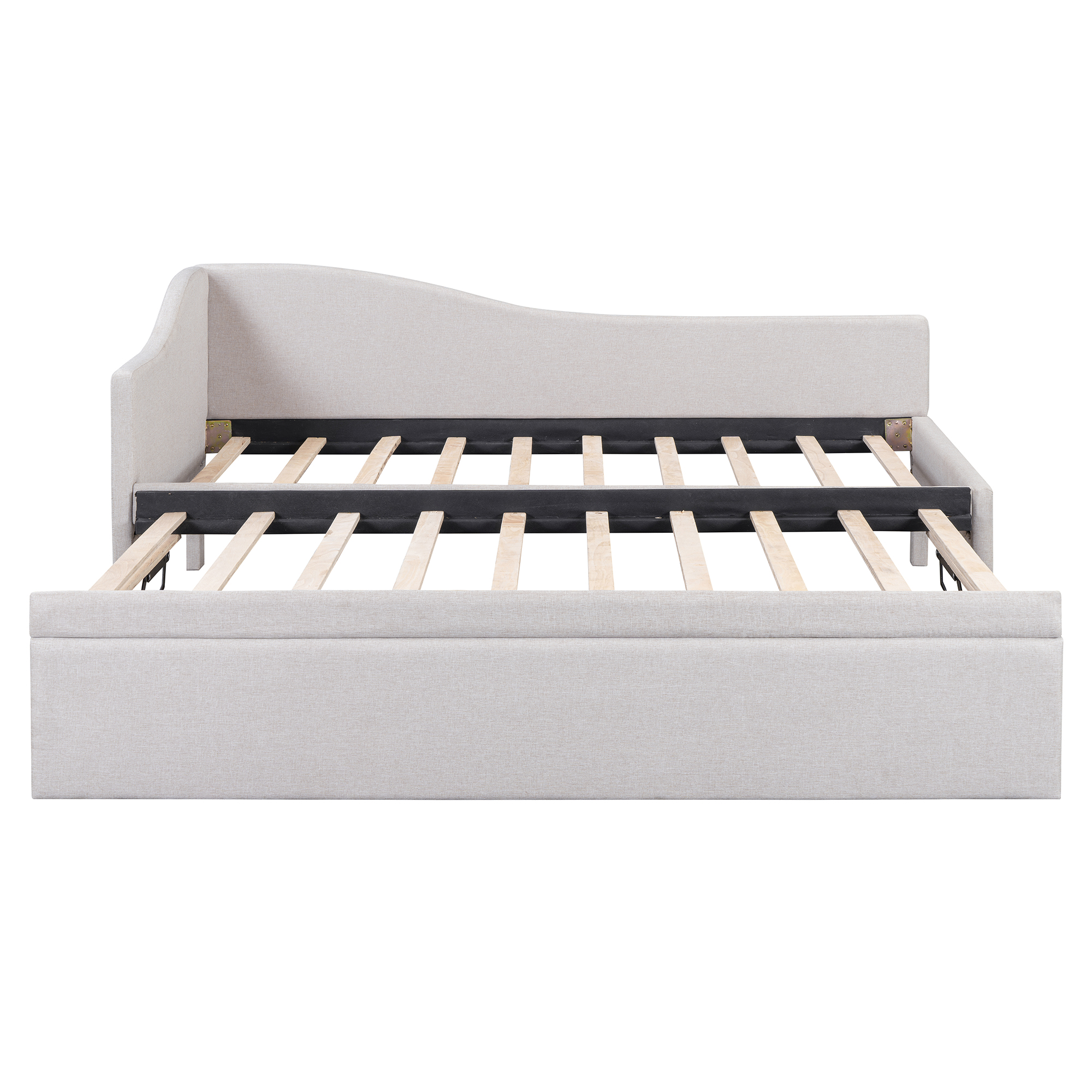 Twin Size Upholstered L-Shaped Daybed with Pop Up Trundle 10 Twin Size Upholstered L-Shaped Daybed with Pop Up Trundle