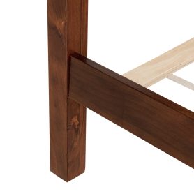 King Pine Wooden Bed With Rattan Headboard And Footboard, With Central Enhanced Bed Platform 20 King Pine Wooden Bed With Rattan Headboard And Footboard, With Central Enhanced Bed Platform