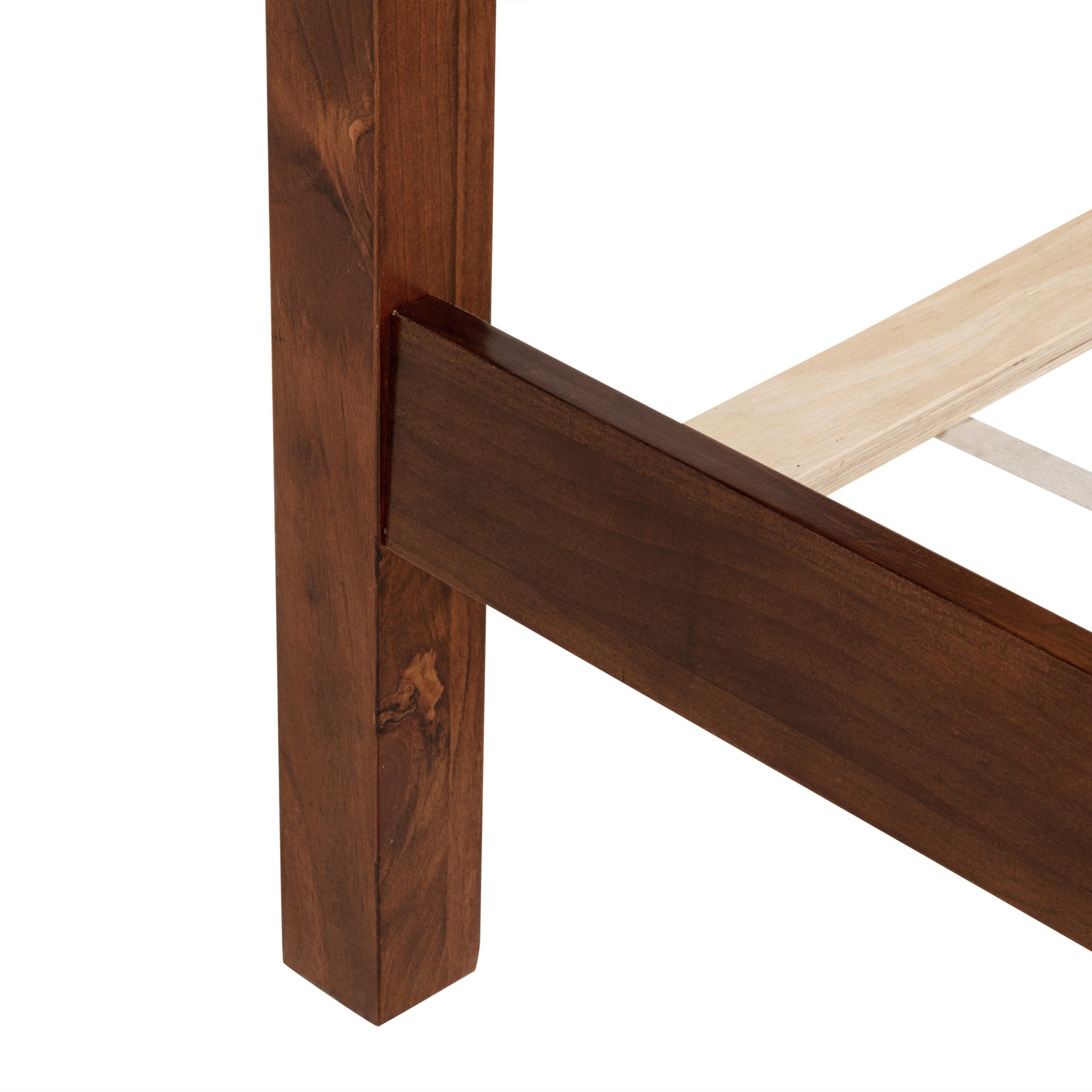 King Pine Wooden Bed With Rattan Headboard And Footboard, With Central Enhanced Bed Platform 5 King Pine Wooden Bed With Rattan Headboard And Footboard, With Central Enhanced Bed Platform