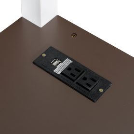 Queen Size Loft Bed with Desk, Open Shelf and a Storage Box, USB Charging Station 30 Queen Size Loft Bed with Desk, Open Shelf and a Storage Box, USB Charging Station