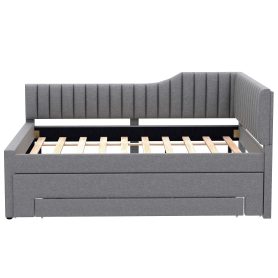 Upholstered Full Size Daybed with Trundle and Three Drawers 30 Upholstered Full Size Daybed with Trundle and Three Drawers