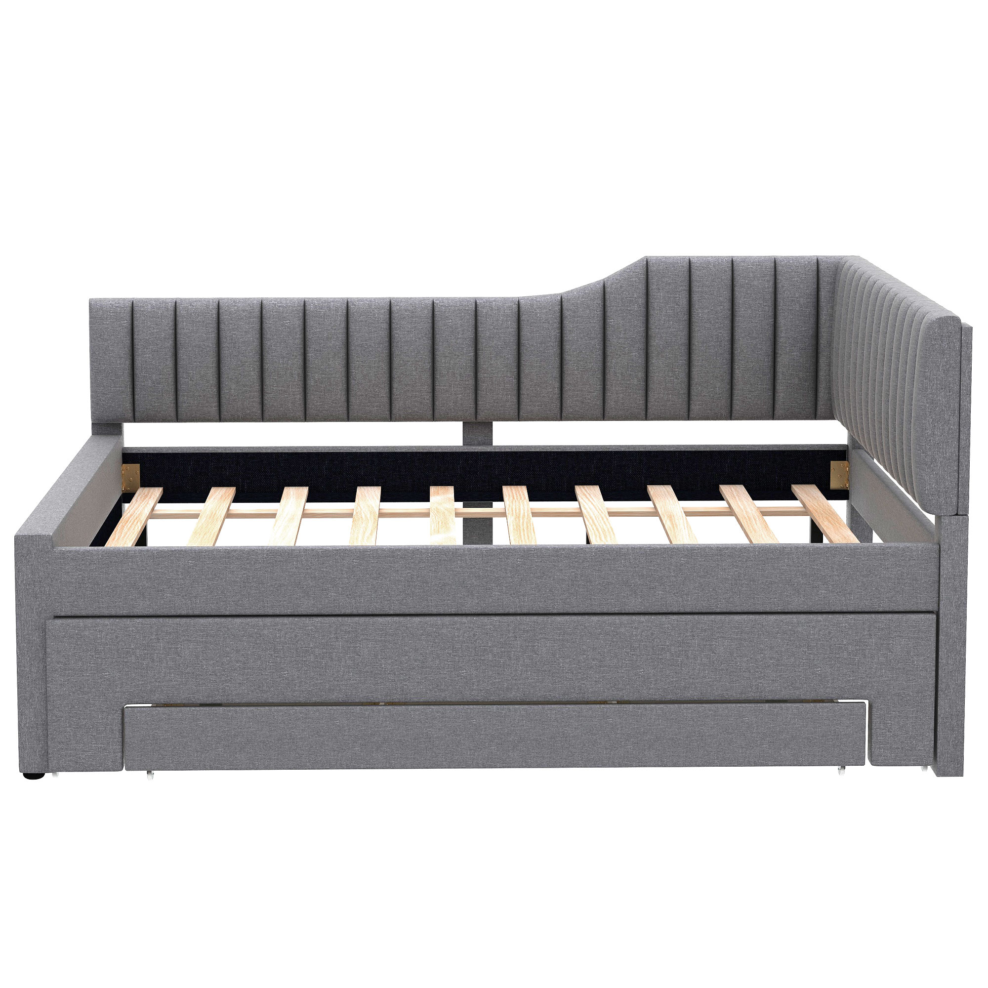 Upholstered Full Size Daybed with Trundle and Three Drawers 13 Upholstered Full Size Daybed with Trundle and Three Drawers
