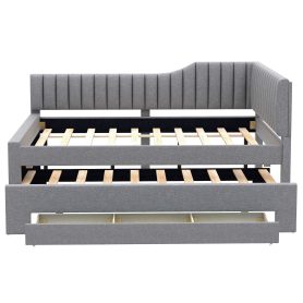 Upholstered Full Size Daybed with Trundle and Three Drawers 37 Upholstered Full Size Daybed with Trundle and Three Drawers