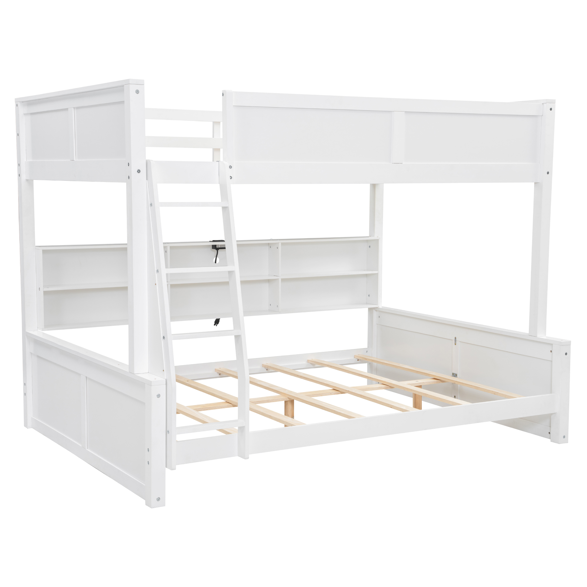 Full XL over Queen Bunk Bed with Storage Cabinets and USB Ports 20 Full XL over Queen Bunk Bed with Storage Cabinets and USB Ports