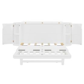 Queen Murphy Bed With Hidden Storage & Modern Woven Design