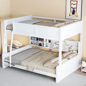 Full XL over Queen Bunk Bed with Storage Cabinets and USB Ports 22 Full XL over Queen Bunk Bed with Storage Cabinets and USB Ports