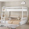 Full Xl Over Queen Bunk Bed With Ladder And Guardrails