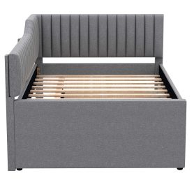 Upholstered Full Size Daybed with Trundle and Three Drawers 31 Upholstered Full Size Daybed with Trundle and Three Drawers