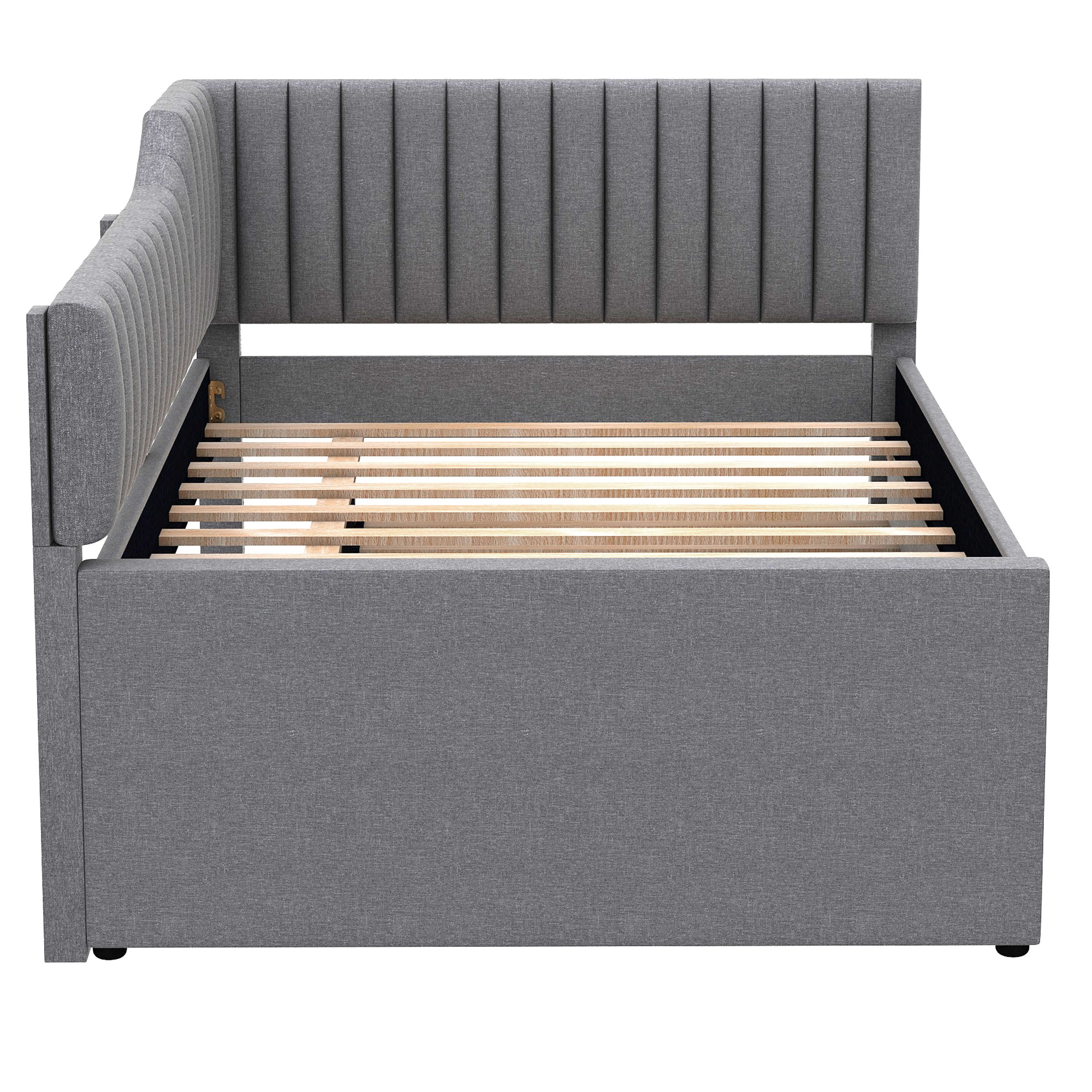 Upholstered Full Size Daybed with Trundle and Three Drawers 14 Upholstered Full Size Daybed with Trundle and Three Drawers