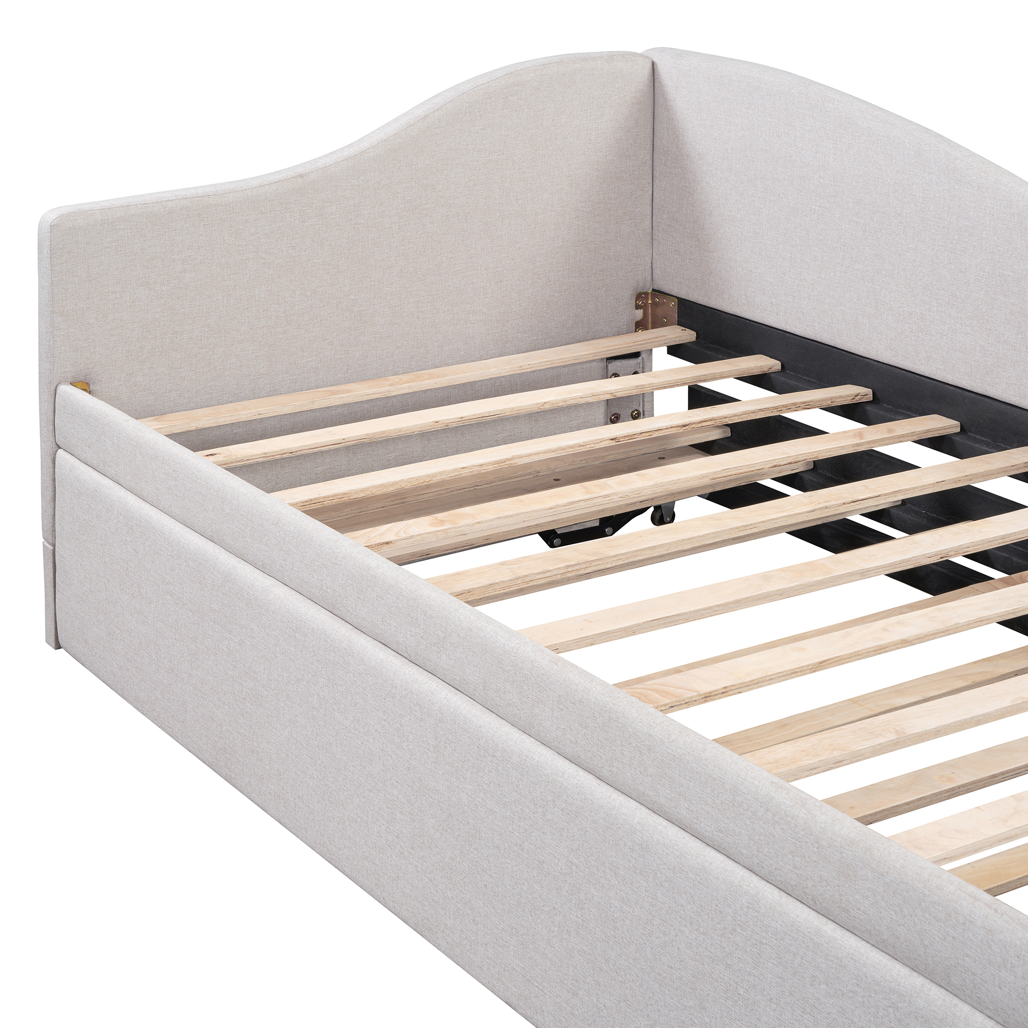 Twin Size Upholstered L-Shaped Daybed with Pop Up Trundle 17 Twin Size Upholstered L-Shaped Daybed with Pop Up Trundle