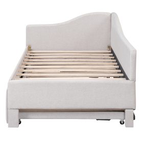 Twin Size Upholstered L-Shaped Daybed with Pop Up Trundle 32 Twin Size Upholstered L-Shaped Daybed with Pop Up Trundle