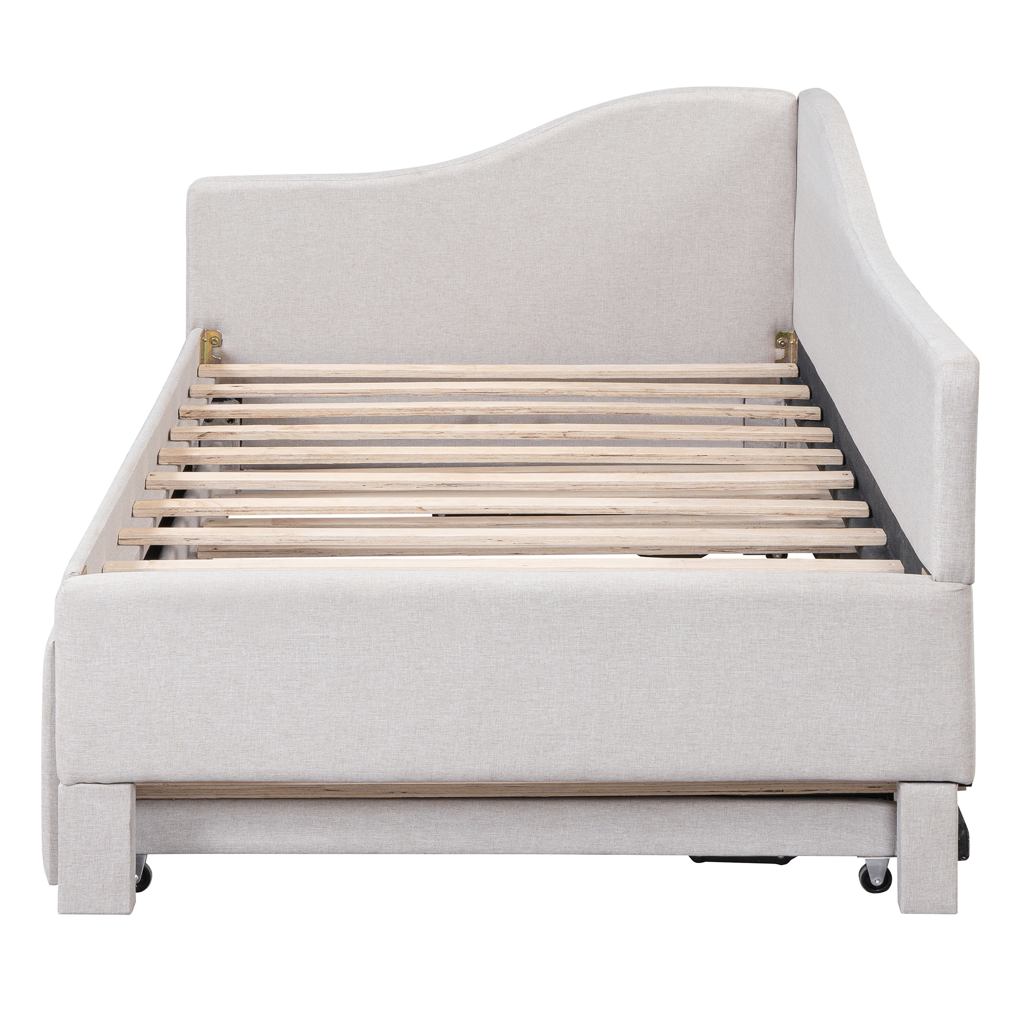 Twin Size Upholstered L-Shaped Daybed with Pop Up Trundle 14 Twin Size Upholstered L-Shaped Daybed with Pop Up Trundle