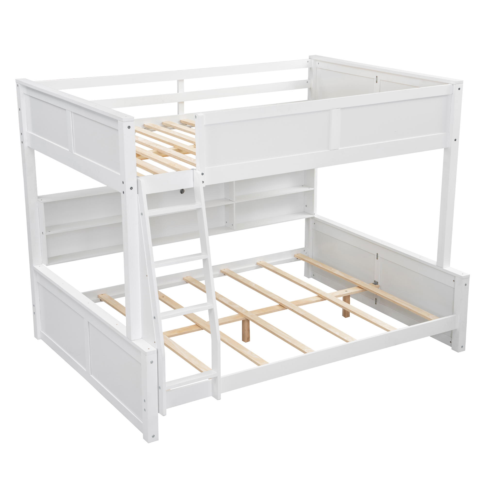 Full XL over Queen Bunk Bed with Storage Cabinets and USB Ports 16 Full XL over Queen Bunk Bed with Storage Cabinets and USB Ports